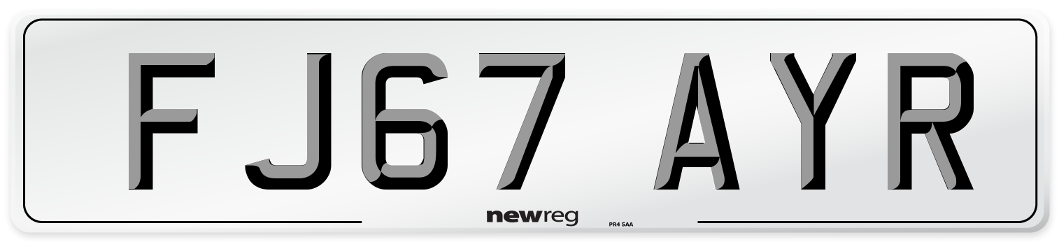 FJ67 AYR Number Plate from New Reg